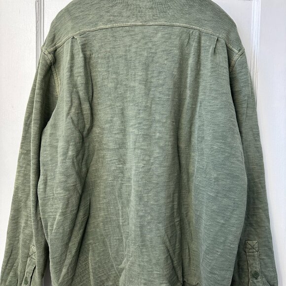J Crew Knit Goods hybrid button down Size L in Olive Green - Picture 5 of 9